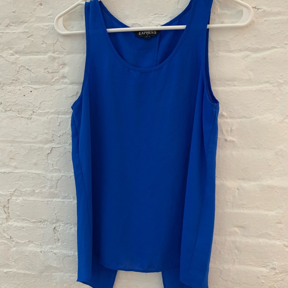 Express Royal Blue Sleeveless Blouse